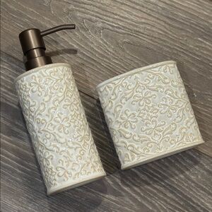 Soap Dispenser & Bush Holder